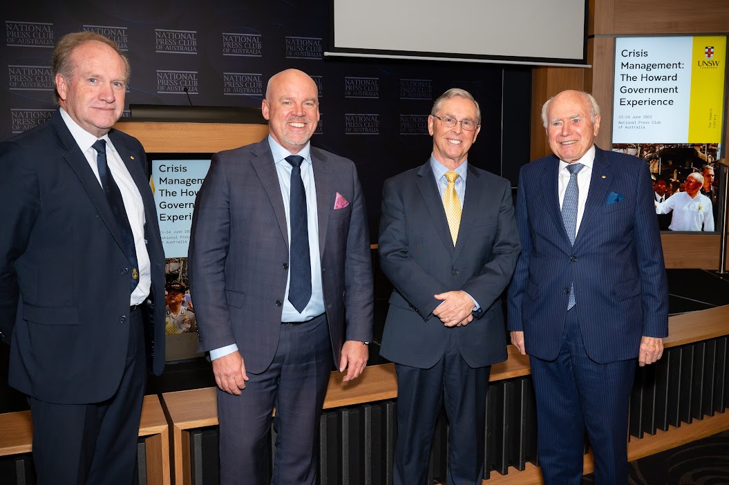 Andrew Blyth, Prof. Tom Frame AM, Prof. David Lovell and The Hon. John Howard OM.